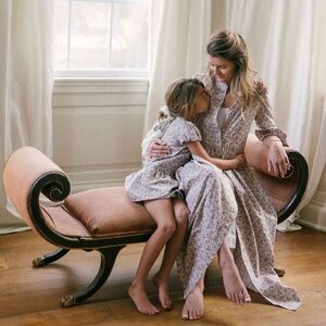 Charming Floral Kids Dress in Pink and Black